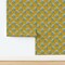 Yellow Floral Blue Block Print Marigold Flowers Hand Drawn Modern Botanical Faux Texture Custom Removable Wallpaper by Spoonflower Peel & Stick Wallpaper 2FT Wide